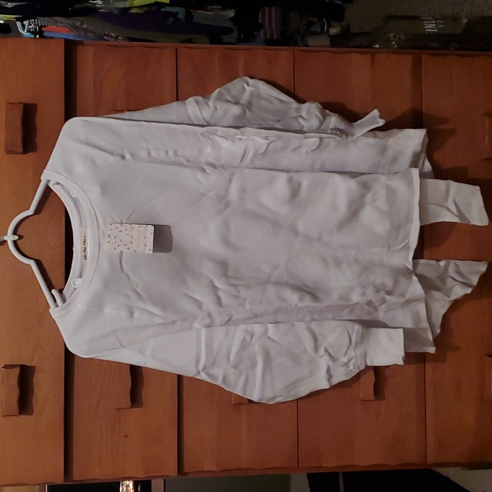 🤩HP🤩 NWT Free People Amelia Thermal, Painted White, xs